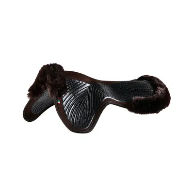 Produktbild von Acavallo Twin Sided Gel Pad Sheepskin Edge, Farbe:Brown/Brown, Größe:2