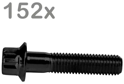 Immagine prodotto di 152 bulloni per cerchi M7x32 in acciaio nero per cerchi BBS, Rial, Schmidt, O.Z. e Dynatech Carline