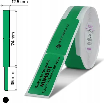 Produktbild von Selbstklebende Etiketten für den Drucker Niimbot B18 / N1 12,5x74+35 für Kabel