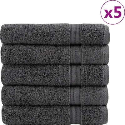 Produktbild von "2026 Promotion" Premium Duschtücher SOLUND 25 Stk. - Hohe Qualität - Anthrazit 70x140 cm 600 g/m² - Duschtücher CC512