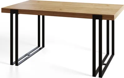 Produktbild von Alpi Moebel, Rechteckiger Esstisch Rosa, Modern Tisch 160x90x77 cm, Craft mit Schwarz Metallbeinen