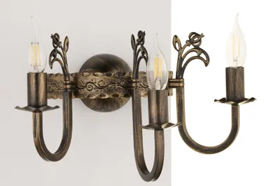 Zdjęcie produktu dla Kinkiet ścienny KORONA brąz patyna 3xE14x15W metal wym:25x42x24cm IP20 Jupiter