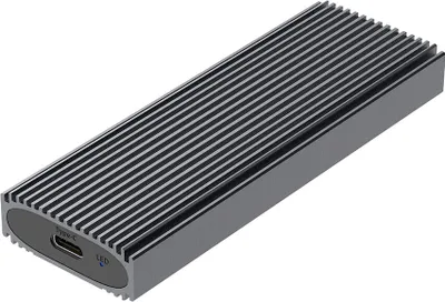 AISENS Externe M.2 NVMe SSD Gehäuse USB 3.2 Gen2 – Alu, Tool-free, Bis 10 Gbit/s, Blau