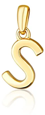 Obrázok produktu pre Minimalistický pozlátený prívesok v tvare písmena „S“ SVLP0948XH2GO0S