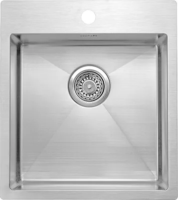 Produktbild von Lavabo KUBUS 440 soft Edelstahlspüle mit Raumsparventil / Ausschnittmaße: 420 x 480 / Spüle / Lavabo / Designspüle