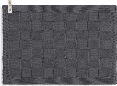 Produktbild von Knit Factory Ivy Premium Strick-Gästetuch - Anthrazit - 40x30 cm