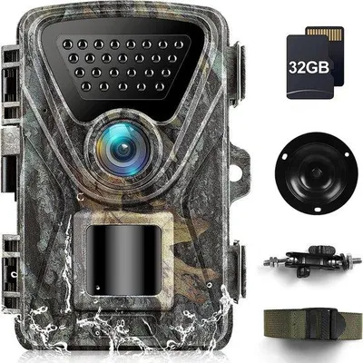 Productafbeelding van Wildcamera - Wildcamera voor Buiten - Wildcamera met Nachtzicht - Wild Camera - Buitencamera met Nachtzicht