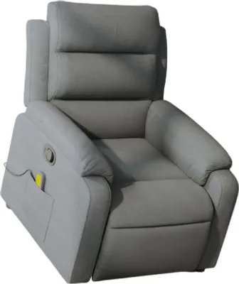 Image de Fauteuil de massage avec releveur Gris foncé Tissu