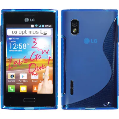 Produktbild von PhoneNatic Case kompatibel mit LG Optimus L5 - blau Silikon Hülle S-Style + 2 Schutzfolien