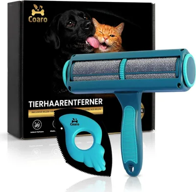 Imagen del producto de Rodillo removedor de pelo de mascotas con ranuras, reutilizable, para sofás y automóviles