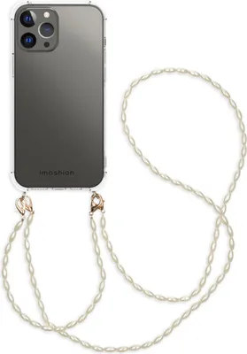 Immagine prodotto di Catenina per cellulare imoshion con perline + cinturino da polso iPhone 13 Pro Max - Trasparente