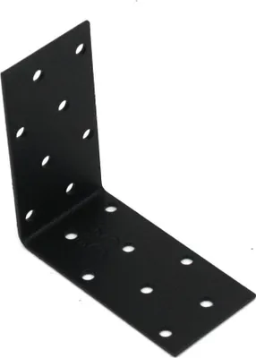 Produktbild von Lochplattenwinkel 80x80x40x2,0mm schwarz