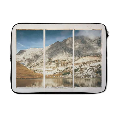 Produktbild von MuchoWow® Laptop Hülle 14 ZollAussicht - Berg - Wasser Laptoptasche - Laptoptasche - Stoßsicher - Schutzhaube