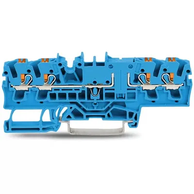 Immagine prodotto di Morsetto passante a 4 conduttori WAGO; con leva; 2,5 mm²; blu 2202-1804