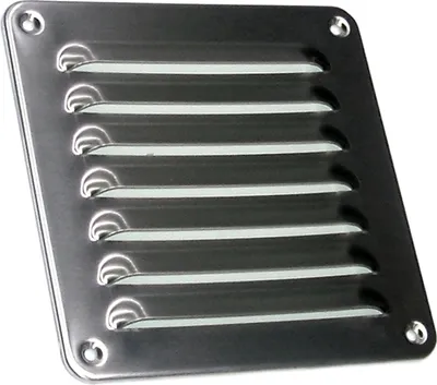 Produktbild von Lüftungsgitter LG-1616 L Edelstahl Lamellengitter 155 x 155mm Zuluft Abluftgitter