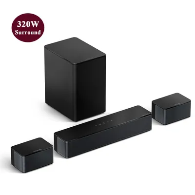 Image de ULTIMEA 5.1 Surround Soundbar, 3D Virtual Surround Sound System, Barre de son avec caisson de basses et haut-parleurs arrière