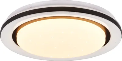 Zdjęcie produktu dla Plafon LED okrągły z pilotem CARTIDA biało-czarny 17W Odcienie bieli 2000lm tworzywo sztuczne wym:7,5x38x38cm IP20 RL