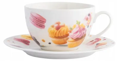 Produktbild von Altom Design Słodkości Porzellantasse mit Untertasse 260ml