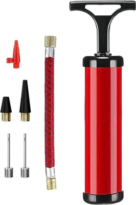 Immagine prodotto di Set compressore d'aria da 7 pezzi, nero/rosso, per giochi con la palla