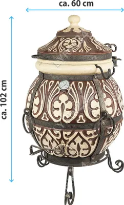 Produktbild von Tandoor Premium Attika, Тандыр,Tandoori,Tandyr, BBQ, Smoker, Feinschmecker Ofen, Schamott Ofen, Keramik Ofen