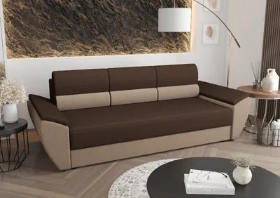 Produktbild von Roe Furniture | Schlafsofa - REBI BIS - 240x78 cm - Braun - Funktionalität - Mit Bettkasten - Sofa - Sofabett