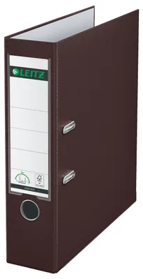 Produktbild von Leitz Plastic Lever Arch File A4 80mm 180°, A4, Braun, 600 Blätter, 8 cm, 81 mm, 320 mm
