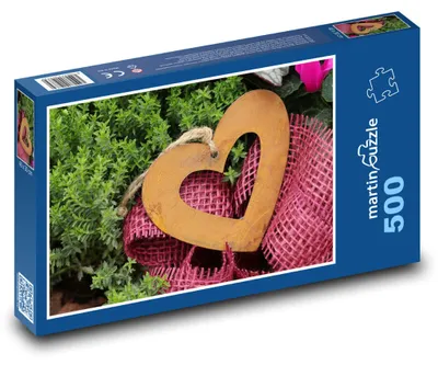Obrázok produktu pre Puzzle 500 Drevené srdce na Valentína - martinpuzzle