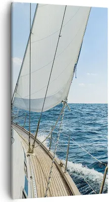 Produktbild von Bild auf Leinwand - Leinwandbild - Meer Kreuzfahrt Segel - 55x100cm - Wand Bild - Wanddeko - Leinwanddruck - Bilder - Kunstdruck - Wanddekoration - Leinwand bilder - Wandkunst - PA55x100-3647