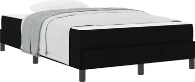 Zdjęcie produktu dla Łóżko sprężynowe z materacem Czarny 120 x 190 cm tkanina
