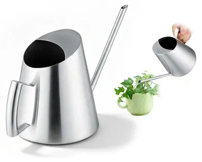 Edelstahl-Gießkanne 1500 ml für Zimmer- & Balkonpflanzen