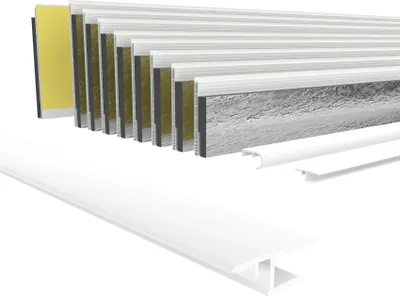 Produktbild von HEXIM PVC Aufnahmeprofil für Revisionsklappen, Länge: 1000 - 2000mm, Breite: 42mm, Klemmprofil Montageprofil Befestigungsprofil Kunststoff Fenster Neubau Altbau (42mm x 2 Meter)