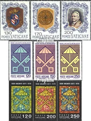 Produktbild von Briefmarken Vatikanstadt 1978 Mi 720-722,726-728,729-731 (kompl.Ausg.) gestempelt Papst Pius IX.
