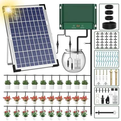 Zdjęcie produktu dla Automatyczny system nawadniający zasilany energią słoneczną – wyświetlacz LED – zasilanie przez USB – automatyczny system doprowadzania wody