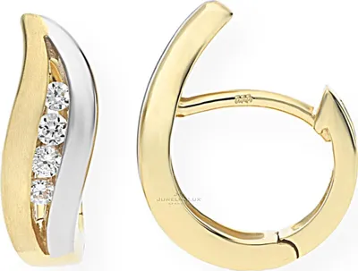 Produktbild von JuwelmaLux Creolen in 333 Gold und Weißgold mit Zirkonia JL20-06-0504
