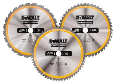 DEWALT Kreissägeblatt Set 3-teilig 305 mm Ø, 30 mm Bohrung