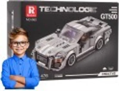 Produktbild von Sportwagen-Bausteinset Grau 476 Teile.