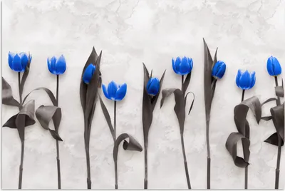 Produktbild von MuchoWow® Poster Blumen - Tulpen - Blau 180x120 cm - Fotoplakat