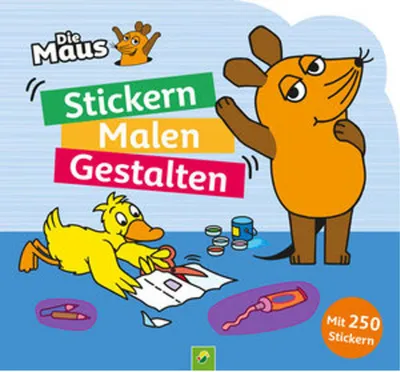 Immagine prodotto di Die Maus - Stickern, Malen, Gestalten: Mit 250 Stickern.