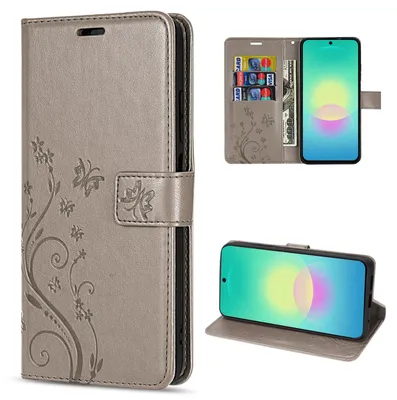 Produktbild von Handy Tasche für Samsung Galaxy A27 Hülle Handyhülle Klapphülle Wallet Case Grau
