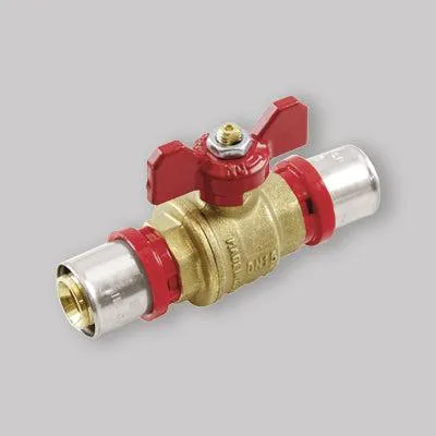 Productafbeelding van Kogelkraan met vlinderhendel voor meerlaagsbuis TIEMME, diameter 26 x 26 mm