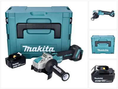 Immagine prodotto di Makita DGA 521 M1X1J Smerigliatrice angolare a batteria 18 V 125 mm X-LOCK Brushless + 1x batteria ricaricabile 4,0 Ah + Makpac - senza caricabatterie