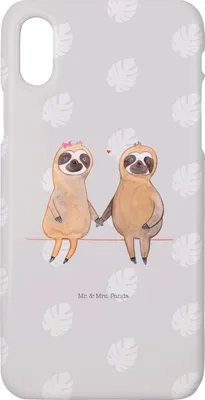 Produktbild von Mr. & Mrs. Panda Iphone 10 Handyhülle Faultier Pärchen - Grau Pastell - Geschenk, Verliebt, Handy, Liebe, Hülle, Beziehung, X, Cover