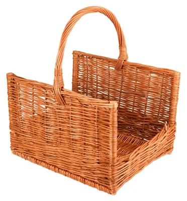 Image de Panier droit en osier pour le bois