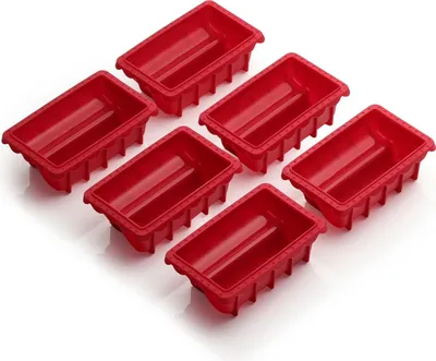 Produktbild von Coolinato Silikon Mini-Stollen-Set 6tlg. ROT