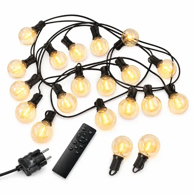 Produktbild von MasterLED LED Lichterkette Außen 20 m 36x E12 G40 2700K IP44 mit Fernbedienung