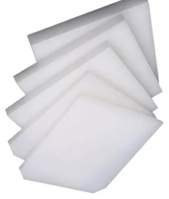 Obrázek produktu pro Polypropylenová deska – bílá – 10 x 10 cm, tloušťka 1–4 mm