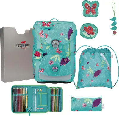 Produktbild von DerDieDas ErgoFlex Easy Butterfly Garden Schulranzen 5tlg.