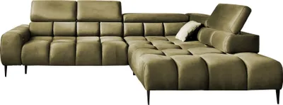 Produktbild von Ecksofa PLAZA L-Form | Rechte Seite | Funktional Komfortable Schlaffunktion Verstellbare Kopfstützen Verstellbarer Sitz Wellenfedersystem Hochelastischer Schaum 300x216x99 cm-Esche