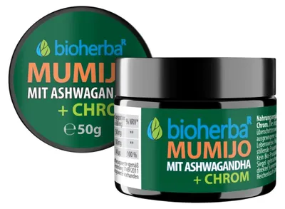 Obrázek produktu pro Mumio extrakt Shilajit s ashwagandhou - 50 g - Bioherba
