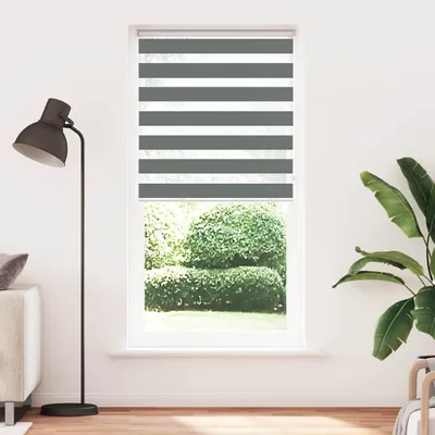 Obrázok produktu pre vidaXL Dvojitá roletka, tmavošedá, 115 x 200 cm, šírka látky 110,9 cm, polyester